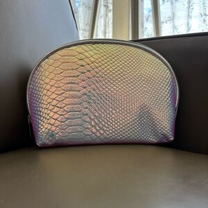 Claire's Iridescent Snakeskin Cosmetic Bag